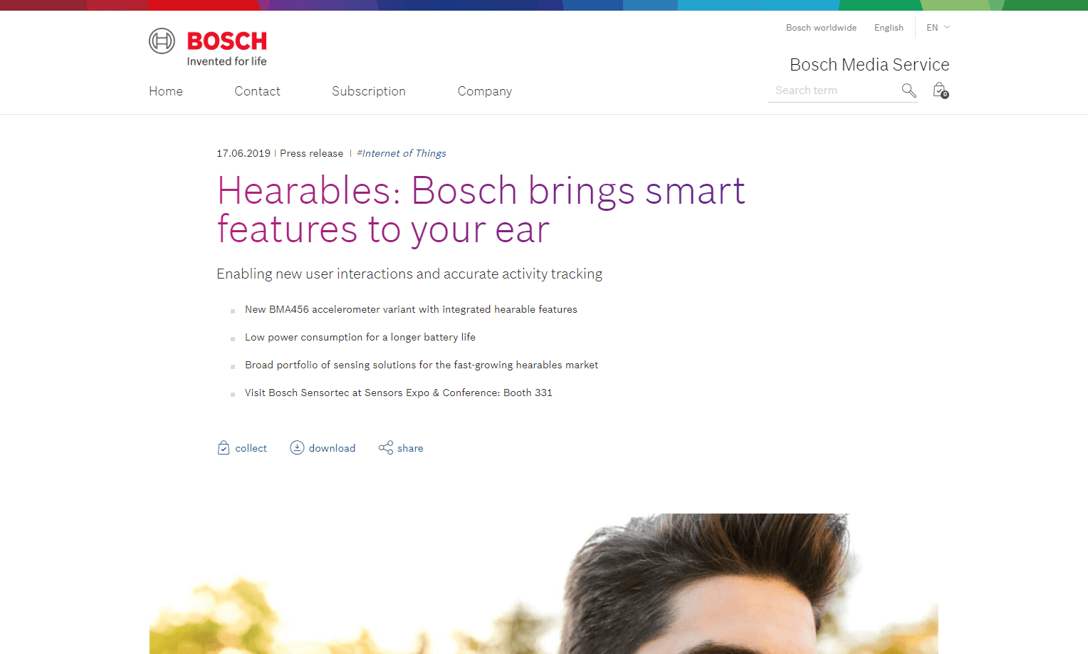 Hearables Bosch brings smart features to your ear - Bosch Media Service
